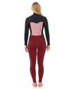 The Rip Curl Womens Dawn Patrol 5/3mm Chest Zip Wetsuit in Black & Pink