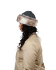 The Barts Womens Fur Cable Bandhat in Heather Brown