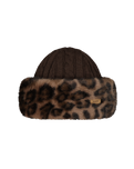 The Barts Womens Fur Cable Bandhat in Print Brown