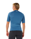 Waves UPF Performance Short Sleeved Rash Vest in Bluefin