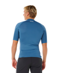 Waves UPF Performance Short Sleeved Rash Vest in Bluefin
