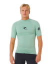 Waves UPF Performance Short Sleeved Rash Vest in Aloe