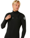 Dawn Patrol 4/3mm Chest Zip Wetsuit in Black