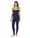 Womens Dawn Patrol 3/2mm Chest Zip Wetsuit in Multicolour