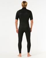 Dawn Patrol 2mm Chest Zip Short Sleeve Wetsuit in Black