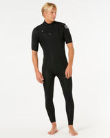 Dawn Patrol 2mm Chest Zip Short Sleeve Wetsuit in Black