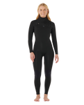 Womens Dawn Patrol Pro 4/3mm Chest Zip Wetsuit in Black