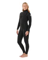 Womens Dawn Patrol Pro 4/3mm Chest Zip Wetsuit in Black