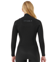 Womens Dawn Patrol Pro 4/3mm Chest Zip Wetsuit in Black