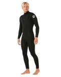 Dawn Patrol Pro 4/3mm Chest Zip Wetsuit in Black
