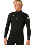 Dawn Patrol Pro 4/3mm Chest Zip Wetsuit in Black