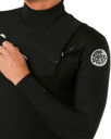 Dawn Patrol Pro 3/2mm Chest Zip Wetsuit in Black