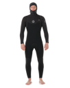 Flashbomb 5/4mm Hooded Chest Zip Wetsuit in Black