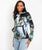 The Columbia Womens Challenger Windbreaker Jacket in Napa Green, Chasing Falls & Black