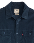 The Levi's® Mens Jackson Worker Corduroy Overshirt in Zodiac Blue Corduroy