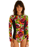 Mirage UPF Long Sleeve Swimsuit in Bloom