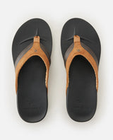 The Rip Curl Mens Soft Top Open Toe Flip Flops in Black & Brown