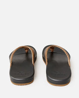 The Rip Curl Mens Soft Top Open Toe Flip Flops in Black & Brown