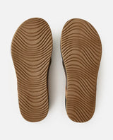The Rip Curl Mens Soft Top Open Toe Flip Flops in Black & Brown