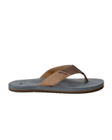 Oxford Bloom Flip Flops in Dark Grey