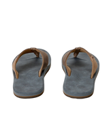 Oxford Bloom Flip Flops in Dark Grey