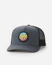 The Rip Curl Mens Wetsuit Icon Trucker Cap in Washed Black