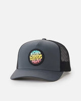 The Rip Curl Mens Wetsuit Icon Trucker Cap in Washed Black