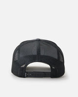 The Rip Curl Mens Wetsuit Icon Trucker Cap in Washed Black