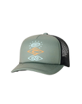 The Rip Curl Boys Boys Weekender Trucker Cap in Olive
