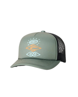 The Rip Curl Boys Boys Weekender Trucker Cap in Olive
