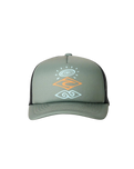 The Rip Curl Boys Boys Weekender Trucker Cap in Olive