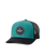 The Rip Curl Mens Routine Curve Trucker Cap in Black & Blue