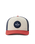 The Rip Curl Mens Routine Curve Trucker Cap in White, Navy & Red
