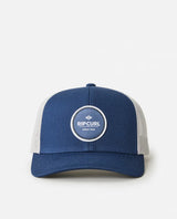 The Rip Curl Mens Routine Curve Trucker Cap in Navy