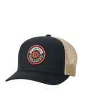 Custom Curve Trucker Cap in Black & Khaki