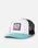 Custom Curve Trucker Cap in Blue Lagoon