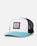Custom Curve Trucker Cap in Blue Lagoon