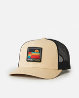 The Rip Curl Mens Custom Curve Trucker Cap in Khaki