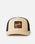 The Rip Curl Mens Custom Curve Trucker Cap in Khaki
