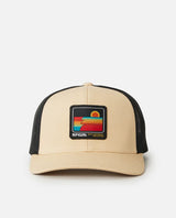 The Rip Curl Mens Custom Curve Trucker Cap in Khaki