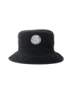 The Rip Curl Mens Wetty Icon Bucket Hat in Black
