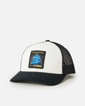 The Rip Curl Mens Bells 25 Trucker Cap in Black & White