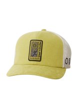 The Rip Curl Mens Search Dawn Trucker Cap in Kiwi