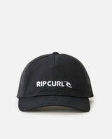 The Rip Curl Mens Brand Icon Trucker Cap in Black