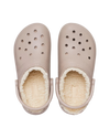 Classic Fuzz-Lined Clogs in Mushroom & Bone