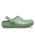 The Crocs Womens Classic Fuzz-Lined Clogs in Moss & Multi