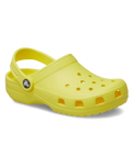 The Crocs Girls Girls Classic Clogs in Cyber Yellow