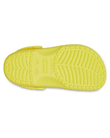 The Crocs Girls Girls Classic Clogs in Cyber Yellow
