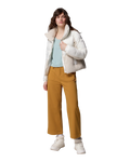 The Columbia Womens Leadbetter Point II Sherpa Hybrid Jacket in Sea Salt & Dark Stone