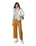 The Columbia Womens Leadbetter Point II Sherpa Hybrid Jacket in Sea Salt & Dark Stone